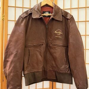 Hard Rock Cafe San Diego Brown Bomber Jacket